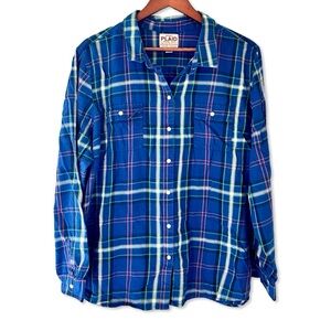 Old Navy, Plaid Button-Up Top (XXL)